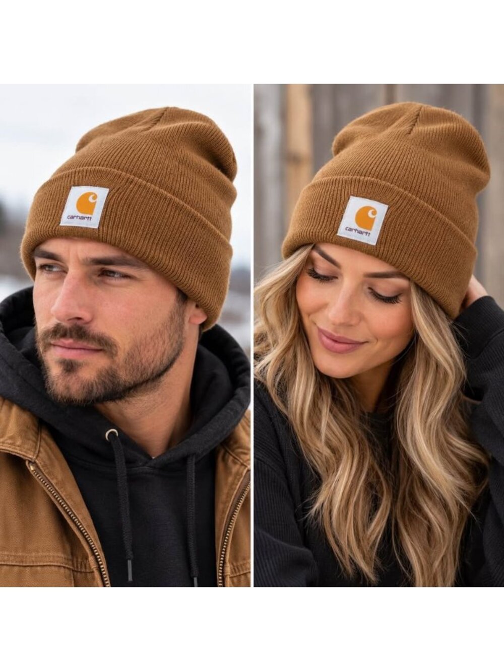 Carhartt Brown Acrylic Watch Hat Beanie Unisex Workwear